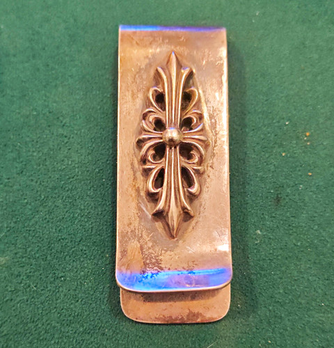 Sterling silver money clip - silver,