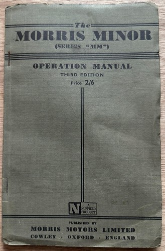 Morris minor operation manual - minor,