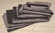 SET OF 5 SMOOTH DAPPLE VELVET MOLESKIN CUSHION COVERS 25X25 AND 25X17 INCH.