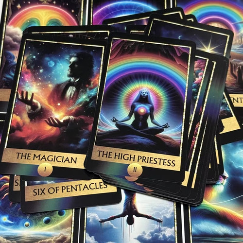 Rainbow tarot cards card - cards,