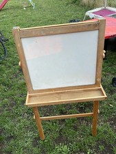 2-in-1 Kids Wooden Easel - Blackboard & Whiteboard Drawing Art Craft Board Toys