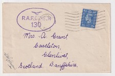 WW2 312 Unit RAF Chichester Sussex (RAF Tangmere) RAF Censor Cover to Glenlevit