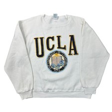 Vintage UCLA Sweatshirt Galt Sand USA University Graphic Print White Mens Large