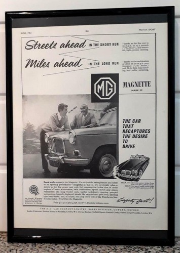 Framed original classic car - framed,