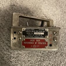 Vintage Aircraft Part Colonial Radio Corp. BC-631-B Jack Box Ref. No. 110A/626