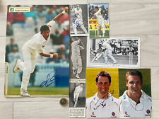Cricket Somerset & England Signed Photos x 8 From 1940s Onwards