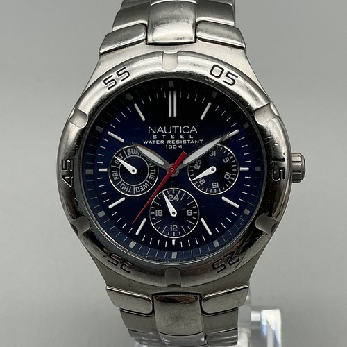 Nautica steel mens watch 39mm - nautica,
