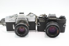 SLR Vintage Film Cameras Inc Rolleiflex SL35E & Minolta Both w/ Lenses x 2