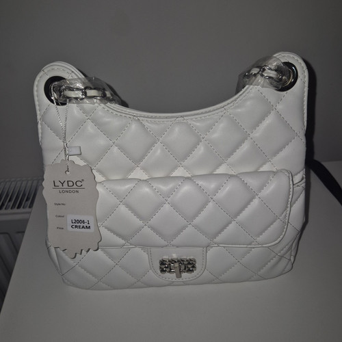 Lydc cream quilted faux - quilted,