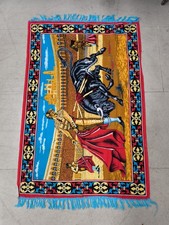 Vintage Matador Tapestry Spanish Bull Fighting Wall Hanging Rug 100 x 150cm