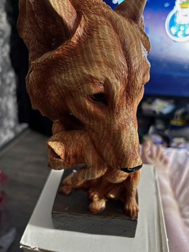 Brown fox figurine sculpture - figurine,