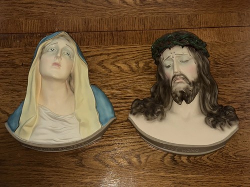 Vintage chalkware jesus - chalkware, &