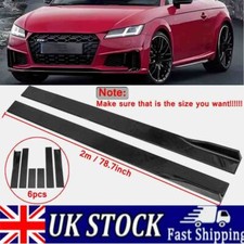 For Audi TT 2006-2019 78.7'' Gloss Black Side Skirt Extension Splitter Body Kit