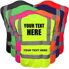 Customised Hi Vis Vest Personalised Printed High Viz Safety Vest EN471 Waistcoat