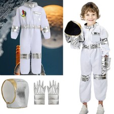 Halloween Kids Astronaut Costume NASA Space Suit Boys Girls Party Cosplay-Outfit