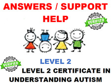  LEVEL 2 CERTIFICATE IN UNDERSTANDING AUTISM ANSWERS / HELP NEW 2020 answers
