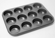 12 HOLE   MUFFIN TRAY NON STICK Metal Oven Fairy/Cup Cake Baking Tin/Pan  NEW