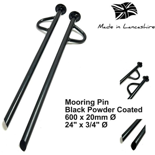 Boat mooring stakes black - 2,