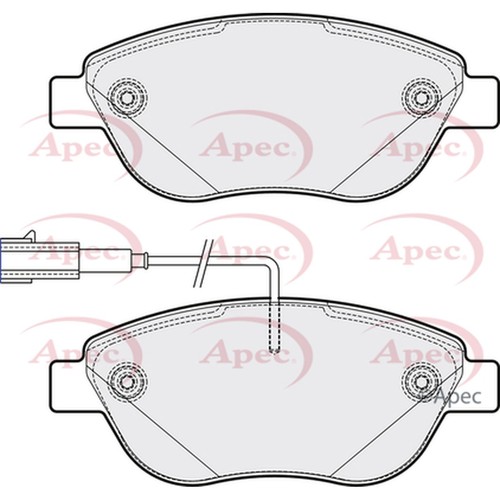 Brake pads set - pads, fiat