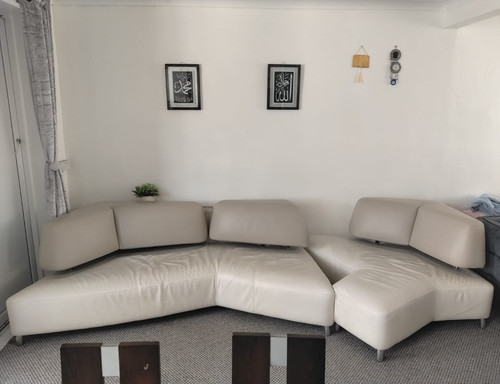 Leolux white beige - white/beige, leather