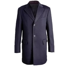 Men Navy Blue Double Breasted