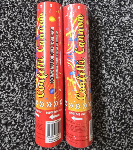 Confetti cannon cylinder - 2x,