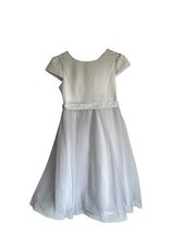 Monsoon Bridesmaid Dress White Tulle Bow Back Size 11 Years