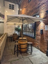 Whisky Barrel Outdoor Bar Set