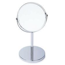 15cm Round Chrome Freestanding Bathroom Mirror 3 x Magnification 