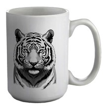 White Bengal Tiger Mug Big