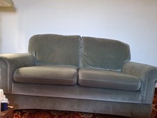 Marks and Spencer 3 Seater Sofa Green Draylon Fabric Used