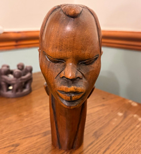 Carved wooden woman - carved,
