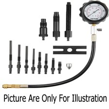 Diesel Engine Cylinder Compression Tester Pressure Test Tool Kit 14 PCS - USED