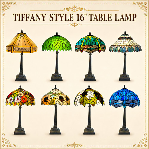 Handcrafted tiffany style - tiffany, 16"
