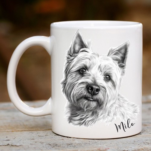 Personalised pet dog mug - personalised,
