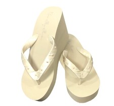 Ivory 2 Inch Heel Wedge Flip
