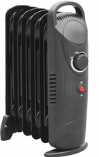 Oil Heater 5 Fins 500w Black -