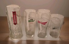 4 Beer Glasses From Different Companies.