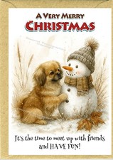 Tibetan Spaniel Dog A6 (4" x