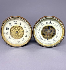 MINIATURE CLOCK & BAROMETER MOVEMENTS (measuring only 73mm in diameter) TICKING!