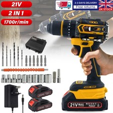 2 Battery Cordless Drill Combi
