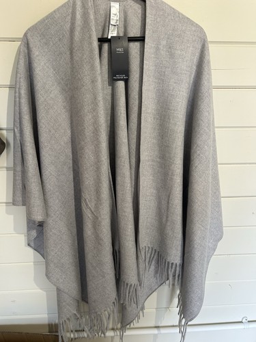 Ladies light grey poncho - light,