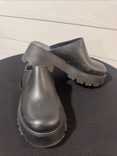 Zara black platform rubber - zara,
