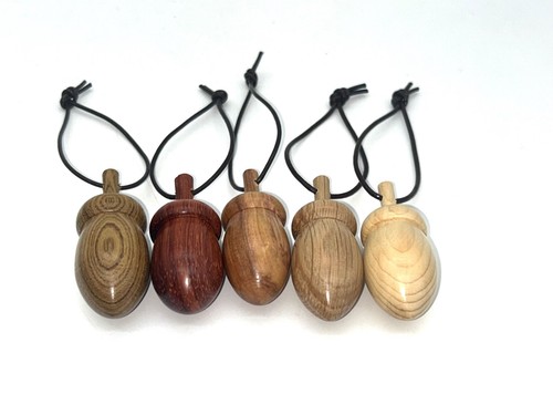 Hand turned mini acorn - hand,