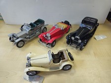 Franklin Mint Precision Models, Bugatti Royale, Silver Ghost, 500k, Jaguar SS