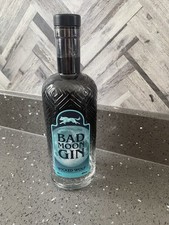 WICKED WOLF BAD MOON GIN EMPTY BOTTLE-GEOMETRIC EMBOSSING & OMBRÉ FADING COLOUR