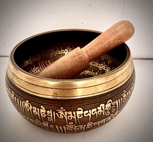Metal singing bowl tibetan - metal,