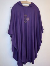 Modern Purple Chasuble with Embroidered Cross design, never worn