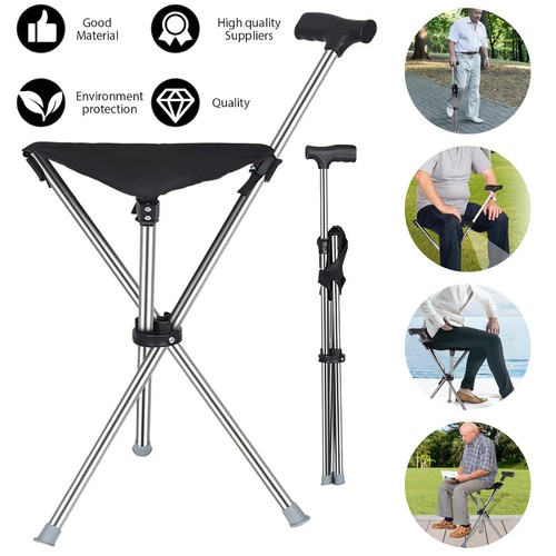 Walking stick chair - chair, foldable