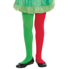 CHILDS ELF TIGHTS CHRISTMAS FANCY DRESS SANTAS LITTLE HELPERS ELVES XMAS WORKERS